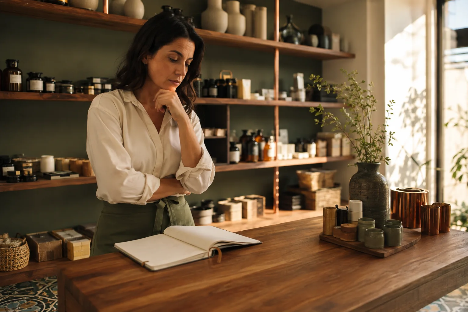 Empresária procura mais clientes e oportunidades